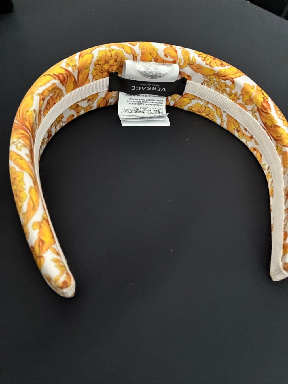 Versace Yellow & White Floral Padded Headband